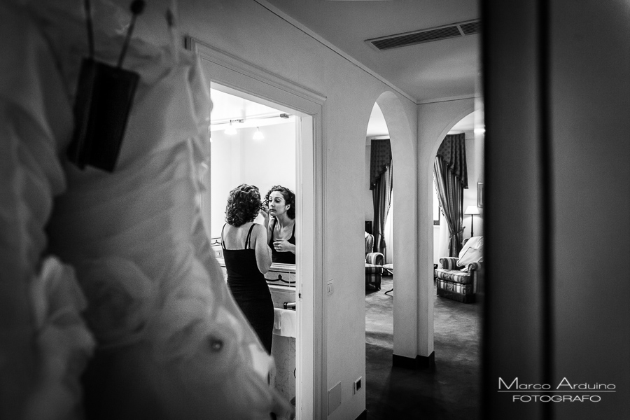 bride getting ready at grand hotel majestic verbania lake maggiore italy