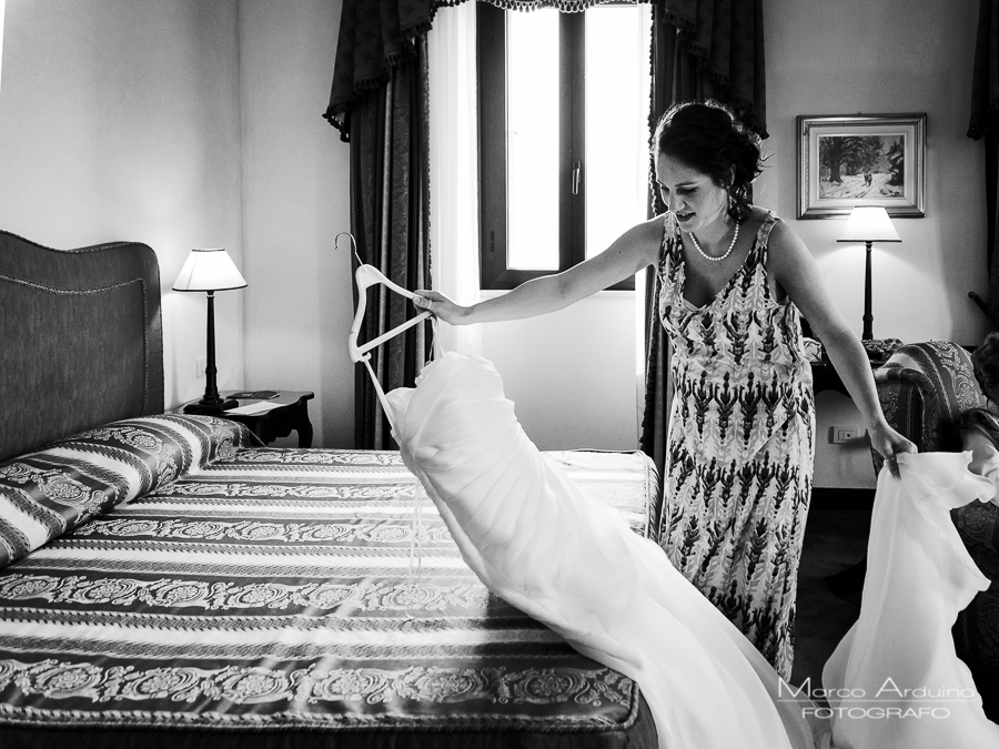 bride getting ready at grand hotel majestic verbania lake maggiore italy