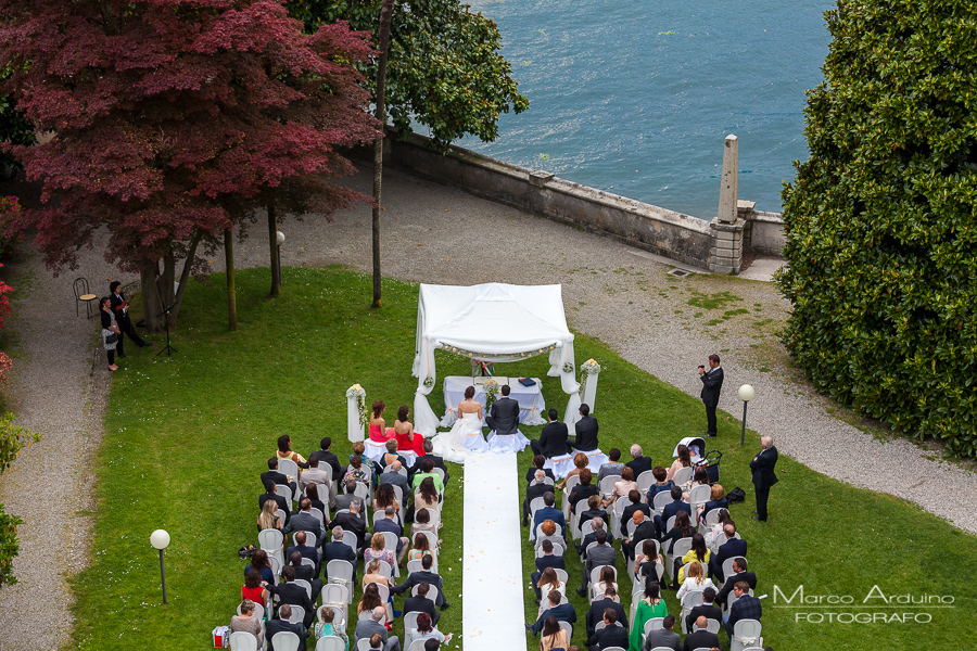 outdoor civil wedding ceremony villa Giulia lake maggiore