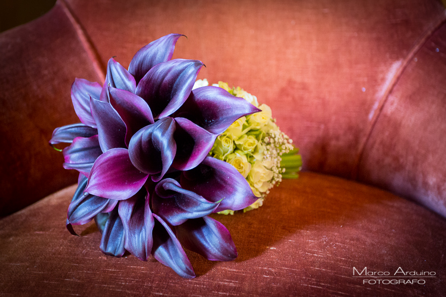 Elegant bridal bouquet Torino Italy