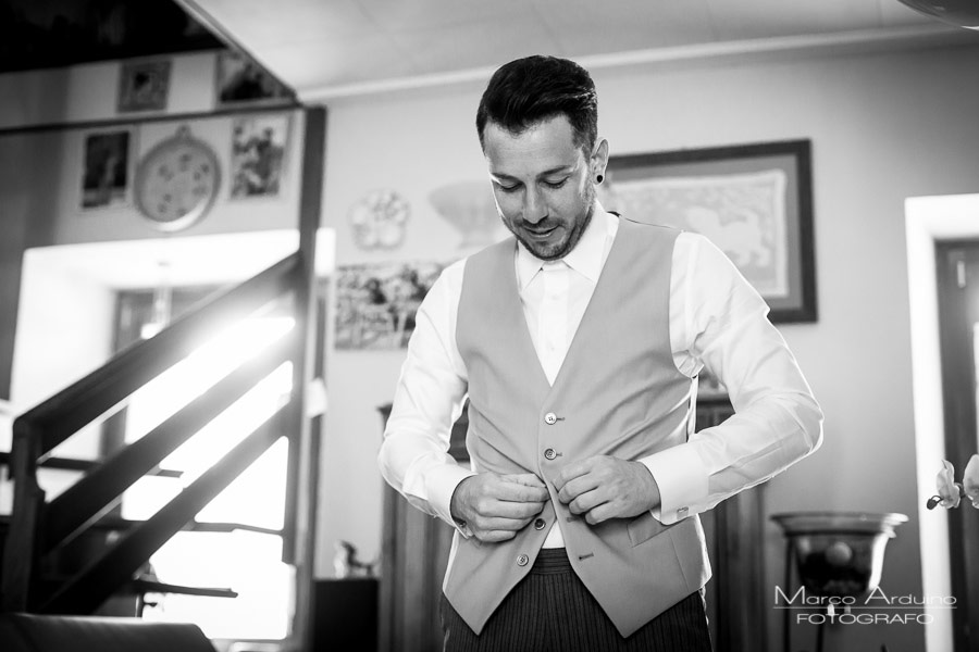 groom getting ready in piedmont