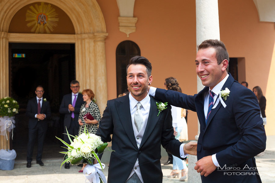 wedding ceremony in countryside piedmont