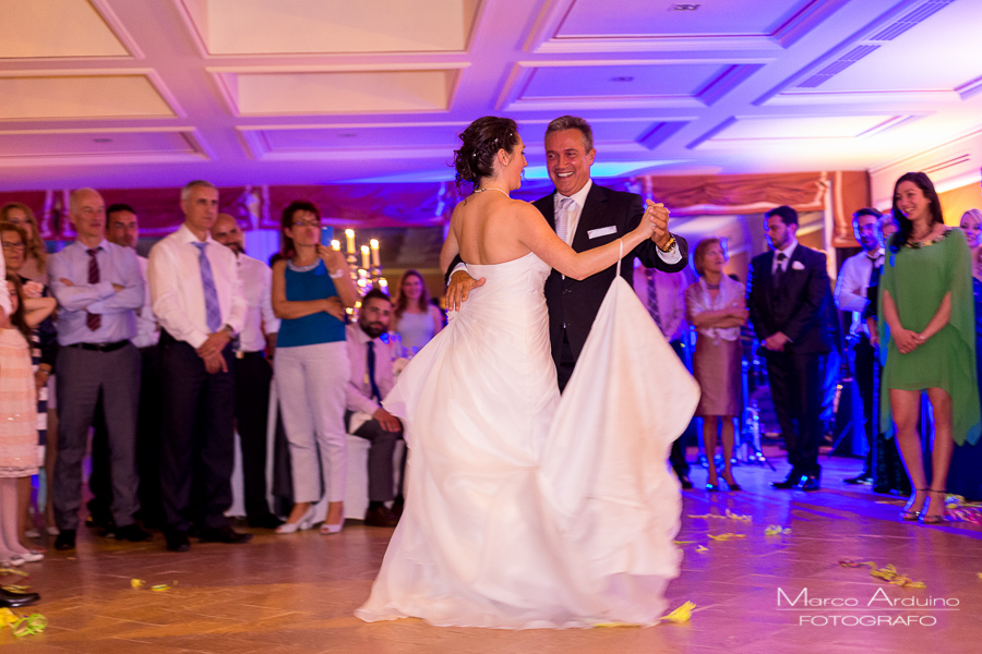 Wedding first dance father daughter lake Maggiore Italy