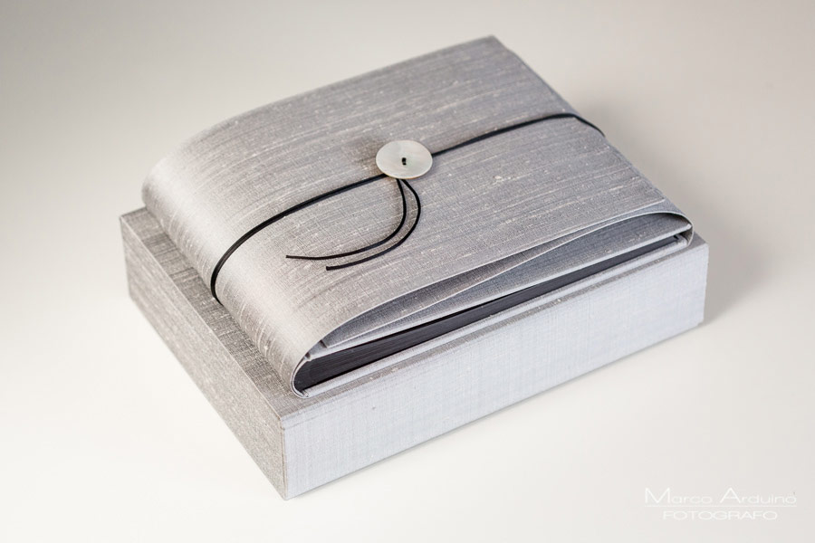 wedding album silver silk