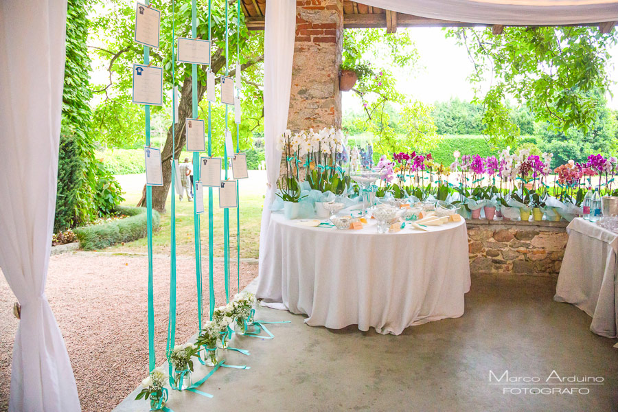 outdoor wedding reception in Santo Spirito Abbey- Villa Giannone