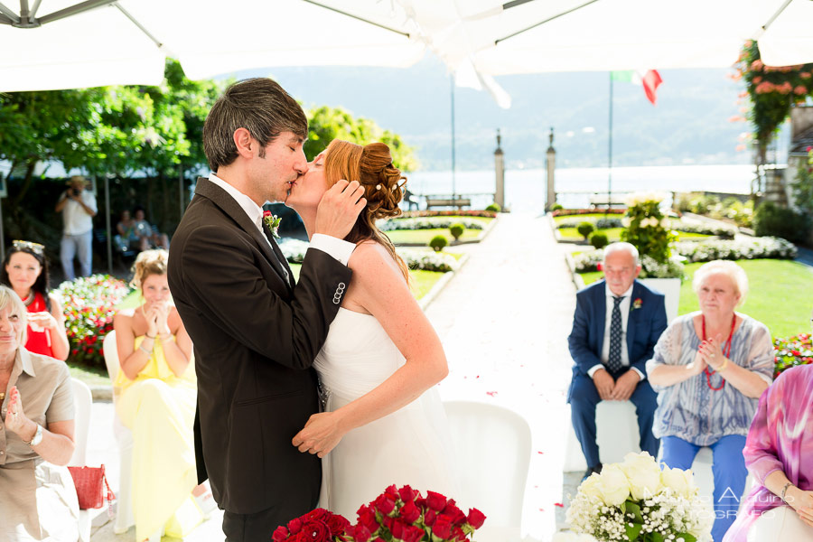 outdoor civil ceremony lake orta