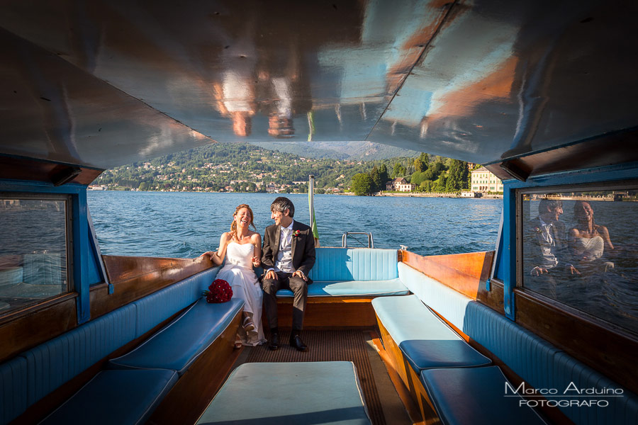 intimate wedding on lake orta