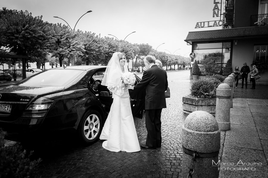 Rainy wedding at Stresa lake Maggiore