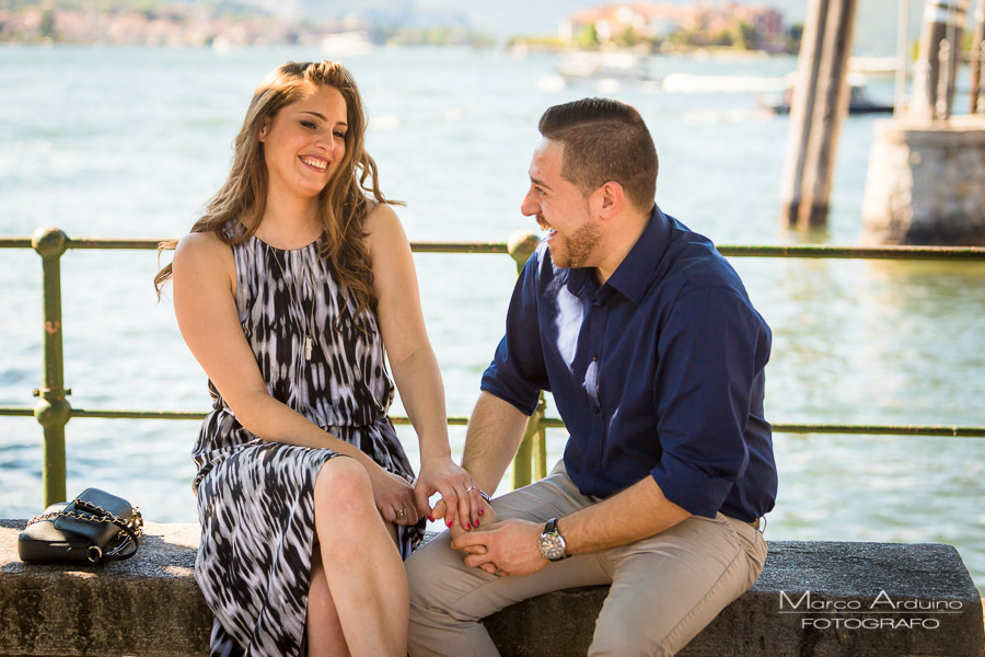 engagement session on lake Maggiore isola bella borromean island Stresa