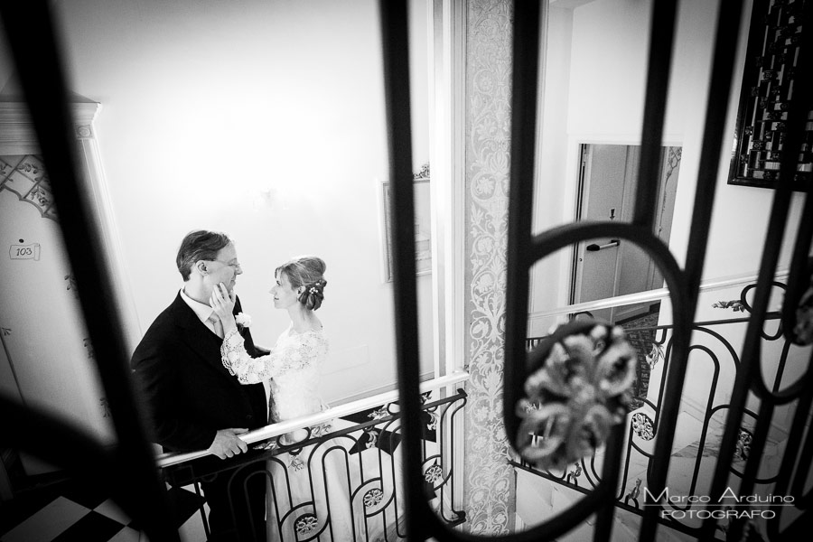 newlywed at Villa Aminta Stresa lake Maggiore