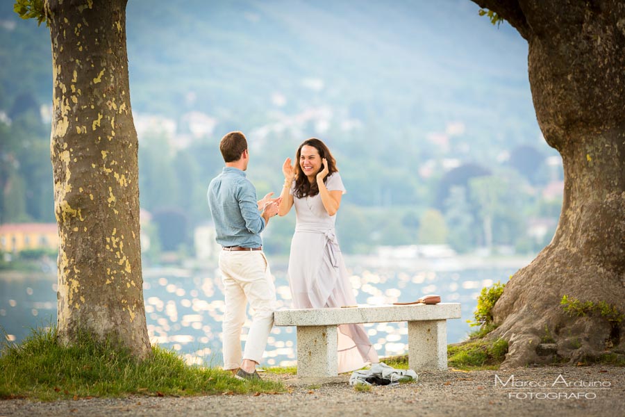 wedding proposal on lake maggiore